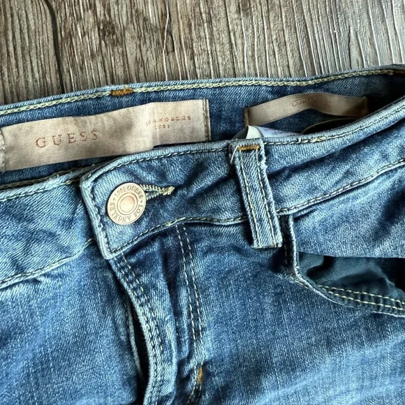 Guess Ripped Blue Skinny Jeans - Picture 5 of 7